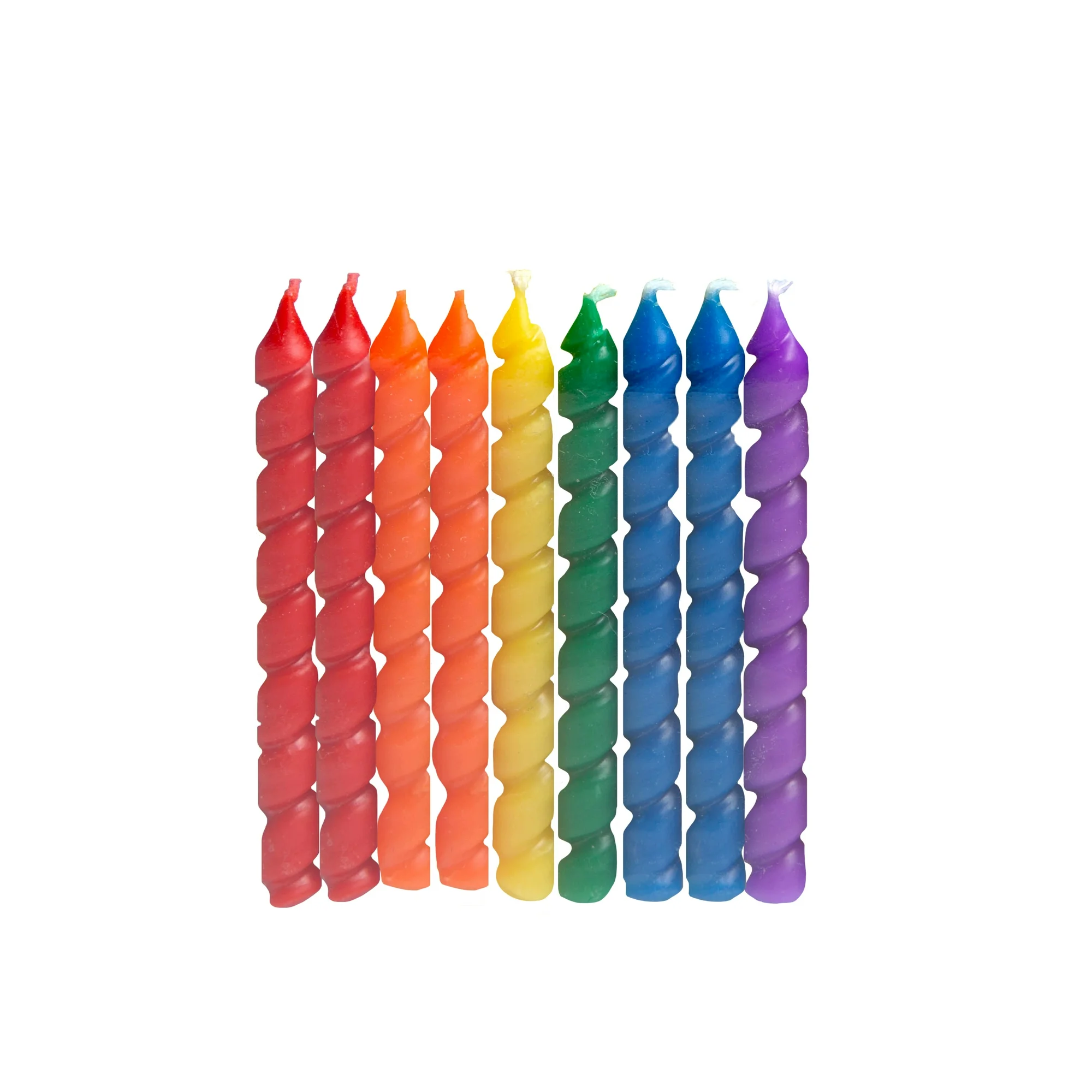 Spiral Rainbow Candles