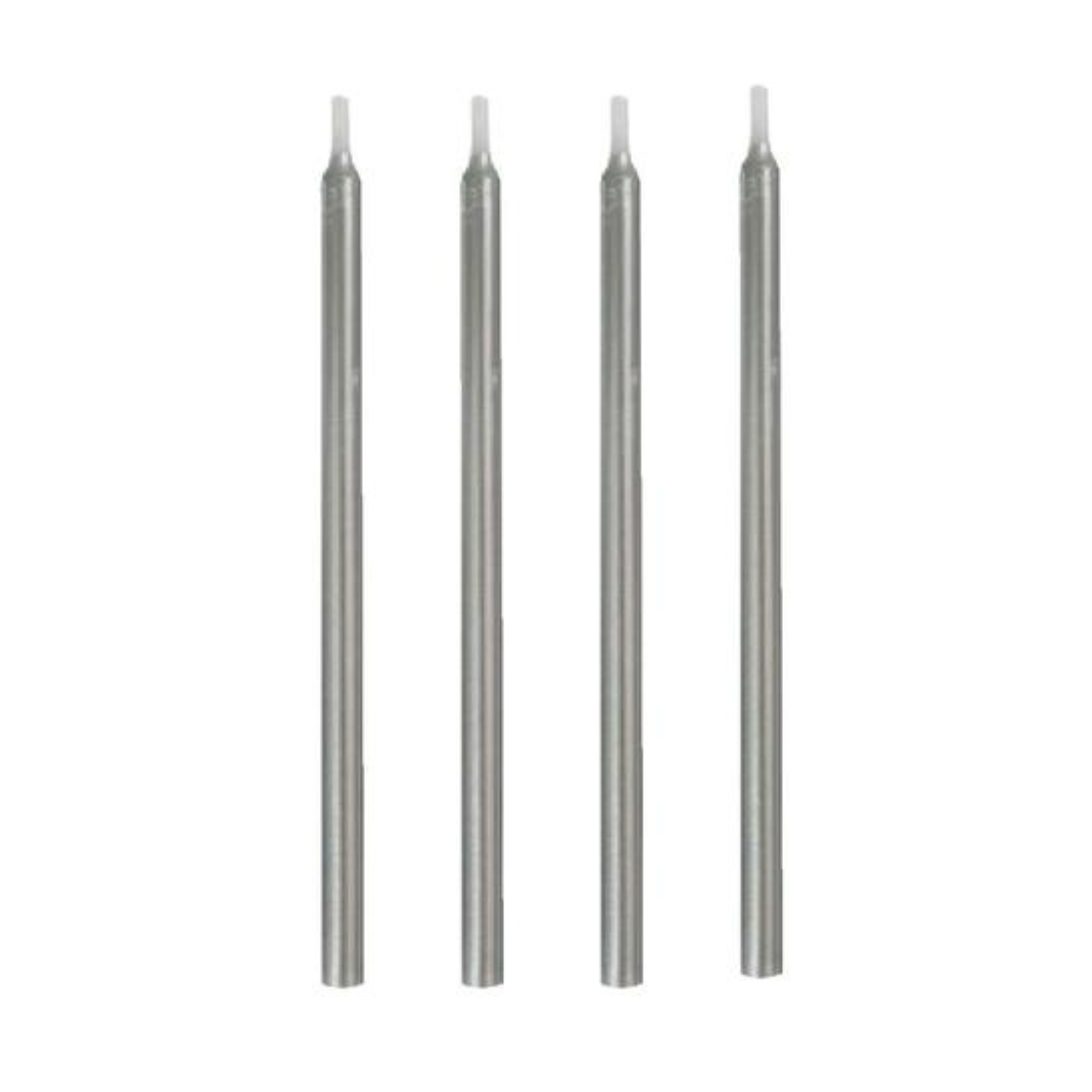5" Metallic Silver Candles