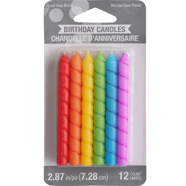 Rainbow Spiral Candles
