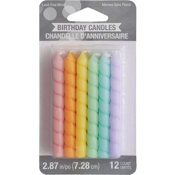 Pastel Spiral Candles