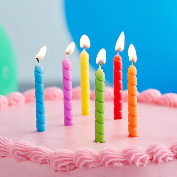 Rainbow Spiral Candles