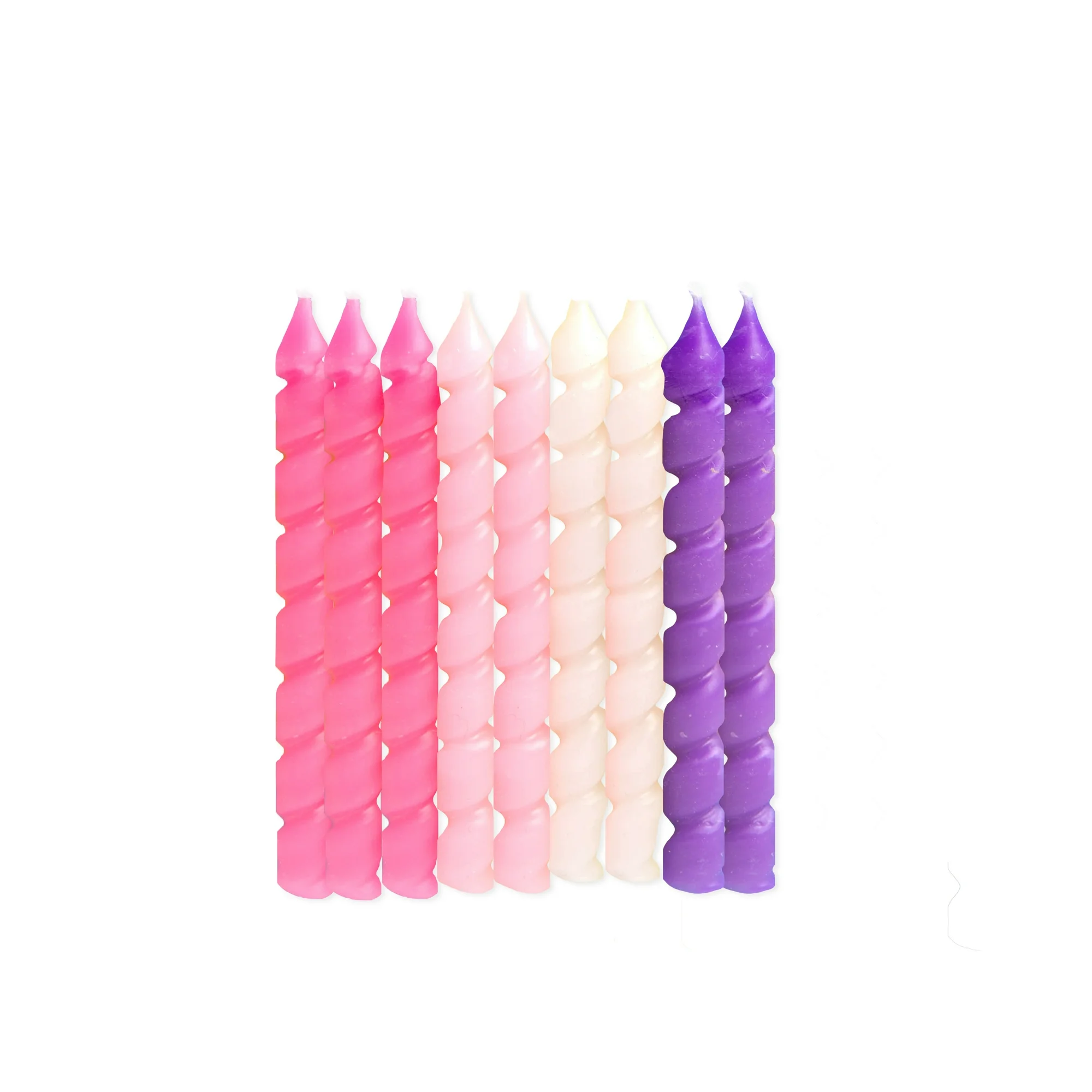 Pink & Purple Spiral Candles
