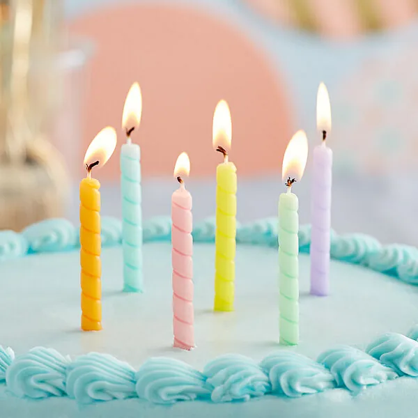 Pastel Spiral Candles