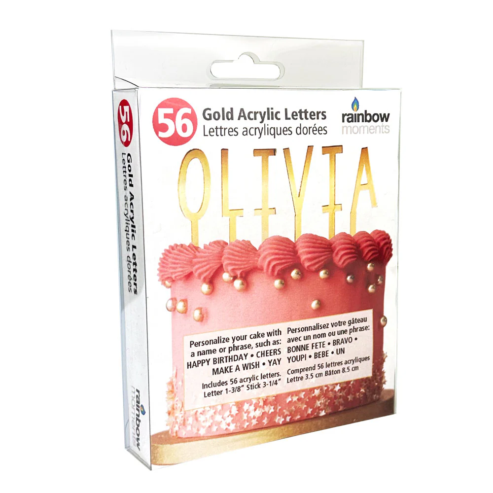 Gold Acrylic Letter Toppers